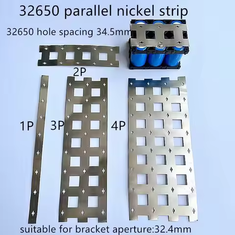 32650 Lithium Battery Bracket Nickel Strip Nickel Sheet High Current Connecting Plate Bolt Battery C