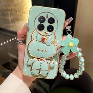 Casing Huawei nova 12i 12 se nova y72 Phone Case TPU 3D Rabbit Stereo Stand Ultra Thin Electroplated