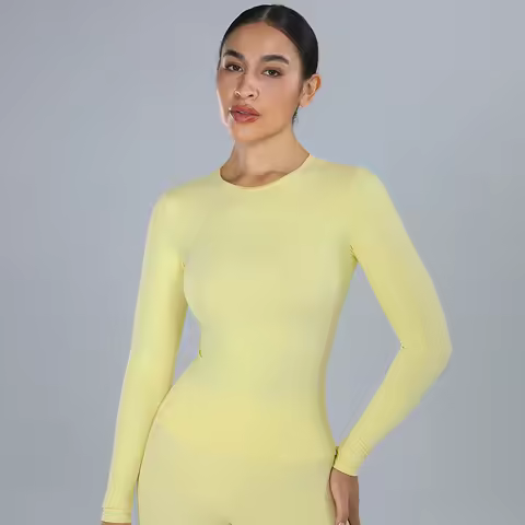TRY TO BN Yoga Long Sleeve High Intensity Gym Tops For Woman Sports Fitness Sportswear Workout Pilat