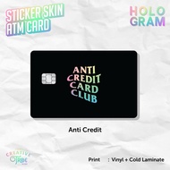 HOLOGRAM Skin Card Sticker Anti Credit Card Club - Vinyl ATM Debit Credit Emoney Flazz Sticker