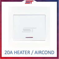 ORIGINAL HAGER MUSE 20A SWITCH 1 GANG DOULE POLE SWITCH OUTLET SIRIM APPROVED