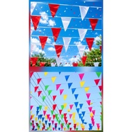 MERAH Triangle Flag Meter Red, White, and Colorful Triangle Cloth Flag
