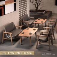 Meja Kasual Rantaian Kafe Kayu Pejal Set Meja dan Kerusi Kerusi Sofa Restoran LB9X
