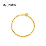 MJ Jewellery 375/9K Gold Hollow Rope Bracelet T004