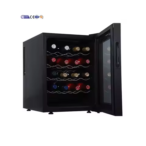 Household Wine Cooler Refrigerator 46L 20 Bottles Wine Cabinet Fridge Freestanding