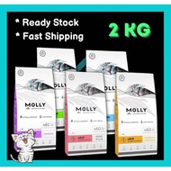 molly makanan kucing 2kg original packing
