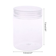 ❤❤ 150ml Round Clear PET Container Jar Pot Bottle For DIY Slime Clay Makeup