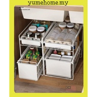 Multipurpose Kitchen Storage Rack Under Sink Sliding Cabinet Basket Rak Dapur Pull Out Kitchen Organizer Drawer