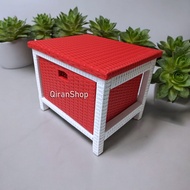 Lemari Rattan 1 Laci Lemari Multifungsi Meja Lemari Laci Rotan Sintetis Meja Laptop Meja Kosmetik Ra