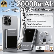 【3C Certification 】Magnetic 3C Powerbank 66W Fast charging 20000mAh Wireless Powerbank Fast Charging