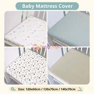 Baby Mattress Cover 120x60cm Cotton Fitted Sheet for Portable Playpen Daycare Baby Cot