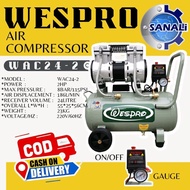 WESPRO Air Compressor 2hp Portable 24Liters (Oil less &amp; Silent type)