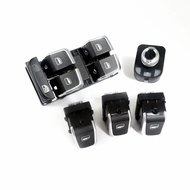 5Pcs Car Chrome Master Switch Window Button for Audi A5 A4 Allroad Quattro B8 Q5 8K0959851A 8KD 959 
