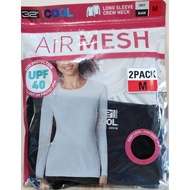 32 Degrees Cool Air Mesh Ladies Long Sleeves Crew Neck 2 Pcs Size: Medium from USA