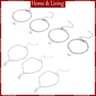 AOTO 3 4 Pieces  Matching Heart Bracelet Set Link Chain Bracelet for Best Friend Family Friendship J