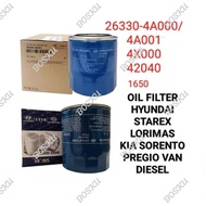 OIL FILTER 26330-4A000/1 (4X000/42040) Hyundai Starex Lorimas Kia Sorento Pregio Van Diesel