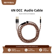 SIVGA 6N OCC สอง3.5 4.4มม. สายเคเบิลเสียงสำหรับหูฟังชายทรงตัวสำหรับ SV023