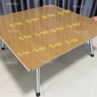 โต๊ะญี่ปุ่น โต๊ะพับ  75x75c.m. ลายไม้ ขาเหล็ก / ขาพลาสติก พับได้