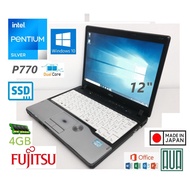 Fujitsu P770 Dual Core SSD Laptop Win10 PC Laptop