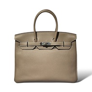 99%NEW二手HERMES BIRKIN 35 大象灰TOGO皮/銀扣 ETOUPE PHW #B35 #香榭站正品