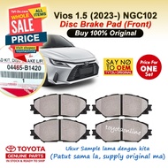 Vios G/S (2023-) Front Rear Brake Pad NGC102 04465-B1420 04466-12162 04466-B1011 Toyota