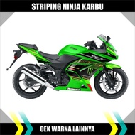 STRIPING VARIASI LIST STIKER MOTOR NINJA 250 KARBU GRAFIS ZX 250 R MONSTER HIJAU NINJA KARBU 250