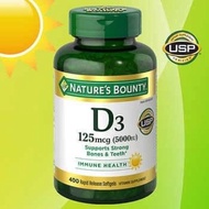 Vitamin D3 5000IU Natures Bounty 400v