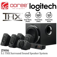 LOGITECH Z906 5.1 SURROUND SOUND SPEAKER SYSTEM WITH THX SURROUND SOUND, VERSATILE SETUP AND REMOTE 