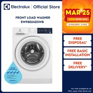 Electrolux EWF8024D3WB 8KG White Front Load Washer UltimateCare 300 HygienicCare 12 Programs EcoInve