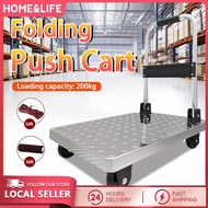 Push Cart Trolley Foldable Trolley Cart Aluminum Portable Heavy Duty Trolly Cart Hand Truck Grocer