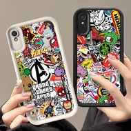 Q-64 Famous design Black white Case for Xiaomi Redmi POCO A1 9A M3 A2 Note 8 9T
