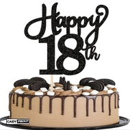 Glittered Birthday Cake Topper—18th, 21st, 30th, 40th, 50th, 60th, 70th, 80th Birthday Cake Topper