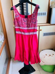Anna Sui桃紅變形蟲小洋裝
