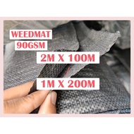 WEEDMAT PENUTUP TANAH WEED CONTROL 90GSM (1M x 200M OR 2M x 100M)