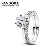 Pandora Sparkling Lucky Clover Splittable Ring