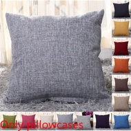 40x40 45x45 50x50 55x55 cm Large Linen Plain Cushion Cover Throw Pillow Case Home Sofa Decor