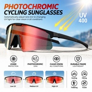 ELICIT Photochromic Cycling Sunglasses Outdoor Sports Men Women MTB Road Bike Hiking UV400 Goggles B