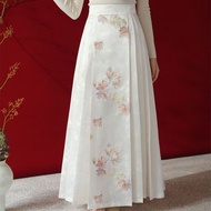 【氣質感刺繡】新中式復古風 日常漢服半身裙/馬面裙