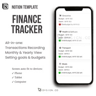 [ Finance Tracker Notion Template ] Digital Planner Notion Template Personal Finance Financial Plann