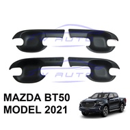 (4 Pieces) Door Handle Tray MAZDA BT50 2020-2025 4 Doors Matte Black Open Hand Cup Socket BT50 BT-50