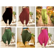 Buggy pants Boat Crotch Free Size Comfortable To Wear Bohemian harem Jumpsuit Solid Color Fashion Fo