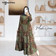 promo gamis terbaru 2023 monalisa premium motif  bunga kecil litle
