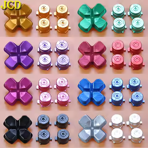 JCD Aluminum Metal Material ABYX Bullet Actions Key Dpad Direction Button For PS4 Controller Joystic