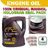 S2U Original Engine Oil Mannol 0W20 Fully Synthetic Proton Perodua Honda Toyota Minyak Enji Hitam Ke