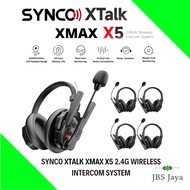 Synco Xtalk XMax X5 Wireless Intercom with 5 Dual-Ear Headsets (2.4 GHz)