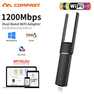 Tmtkzp1 MT7612U 1200Mbps USB 3.0อะแดปเตอร์ WiFi ดูอัลแบนด์5Ghz 2.4Ghz ตัวรับสัญญาณอะแดปเตอร์เสาอากาศ