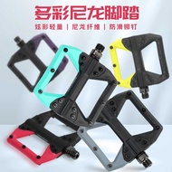 R RACEWORK Bicycle Pedal Mountain Road Bike Nylon Bearing Pedal Dead Flying Large Pedal Anti-slip Pe