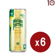 Perrier - Perrier 法國巴黎檸檬味天然有汽礦泉水(罐裝) - 6罐 x 330亳升