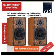 ATC SCM7 Bookshelf Speakers (Made In England) + FOC cable worth RM1400