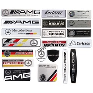 Car Nameplate Decorative Sticker Creative Modification Style Metal Sticker For Mercedes Benz AMG E200 W210 W203 W124 W204 W211 W123 W205 W212 W203 C200 E350 A180 CLA A45